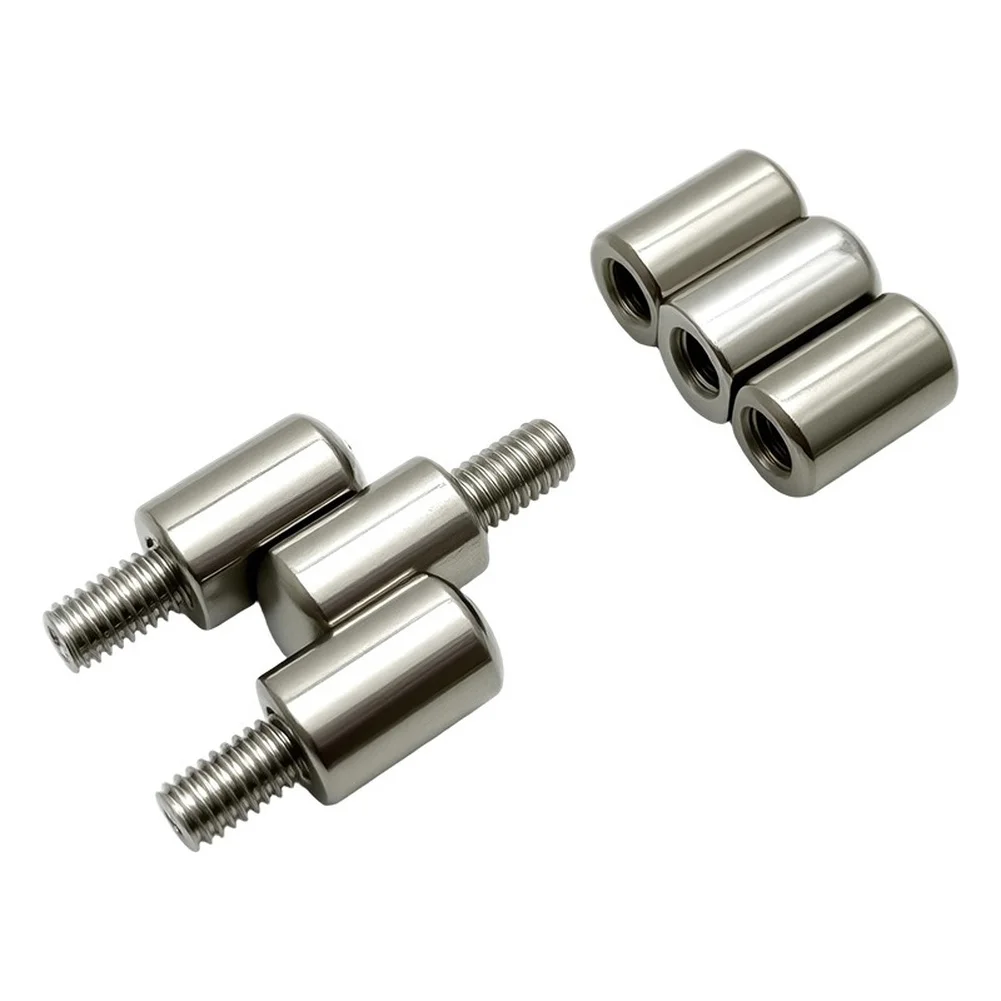 Stainless Steel Door Hinge Set 3 Hinges for For pivot Applications with Internal External Threading M8 35x22x18mm
