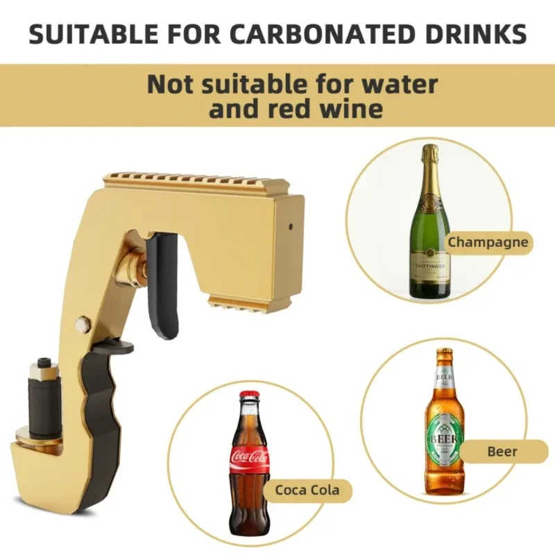 Champagne Gun Wine Sprayer Pistol Beer Bottle Durable Spray Gun ABS Plastic Version Stopper Ejector Pop It Kitchen Bar Tools