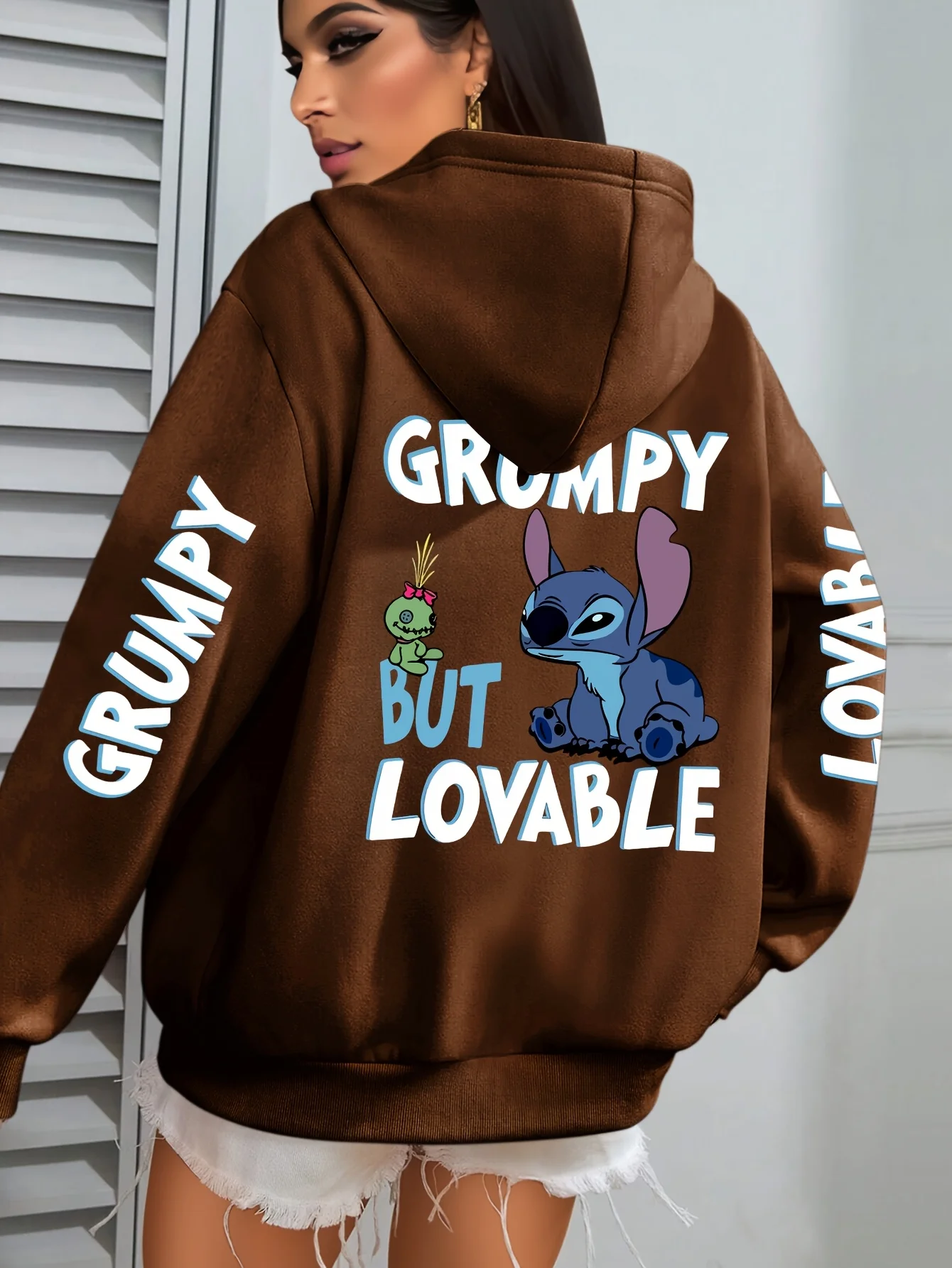 ديزني X بين النجوم الطفل غرزة والخردة المشتركة هوديي 2025 الخريف/الشتاء نمط جديد داكن لطيف تصميم هالوين/يومي/خارج #2