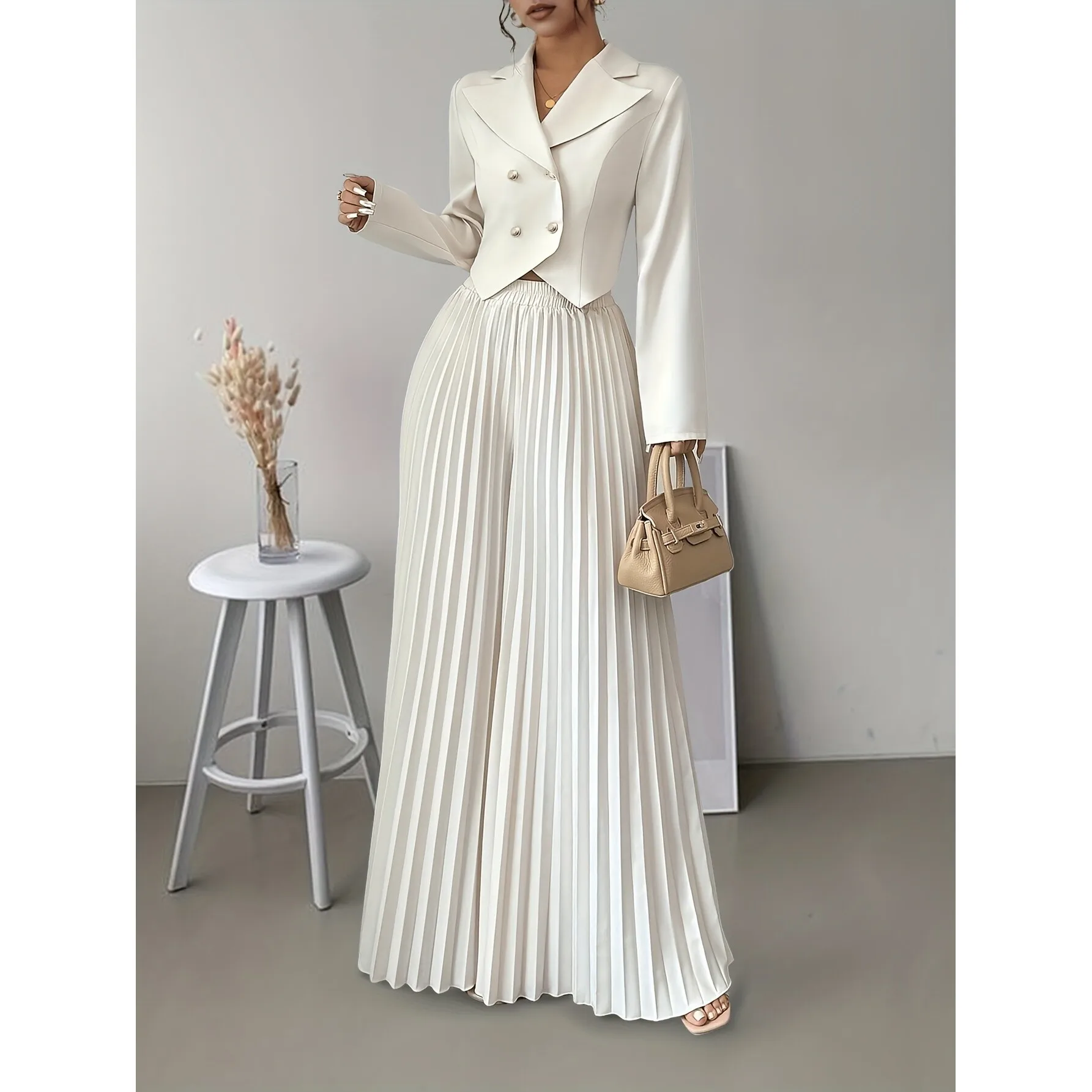 

Women's Pleated Skort Set Vest And Skirt Combo Summer Fashion Outfit Cross-Border Style Elegant And Stylish