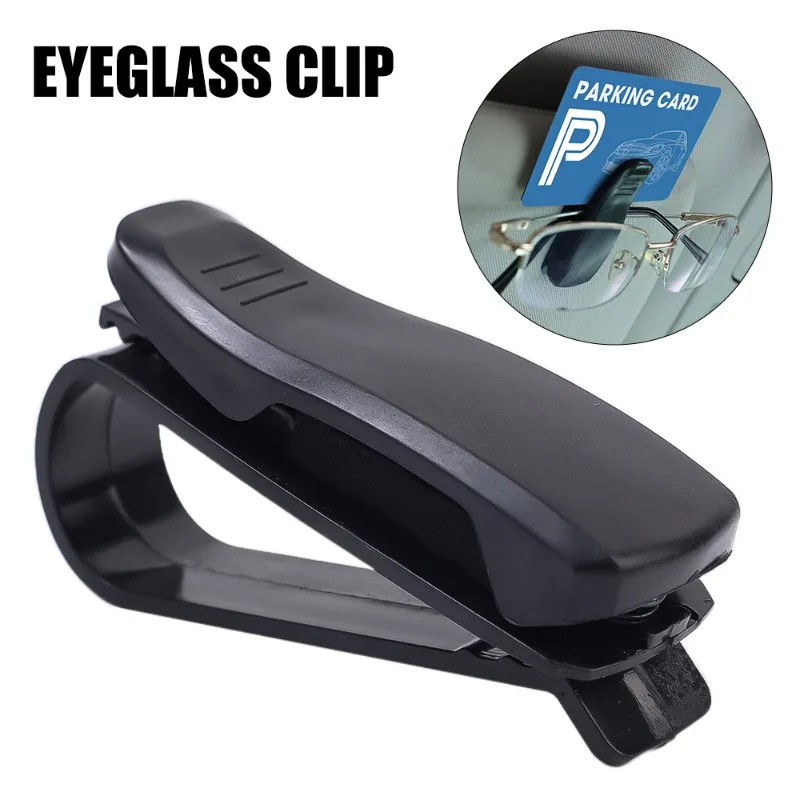 2/1pcs Auto Sun Visor Glasses Box Sunglasses Clip Card Ticket Holder Stand Universal Fastener Case Eyeglasses Car Accessories