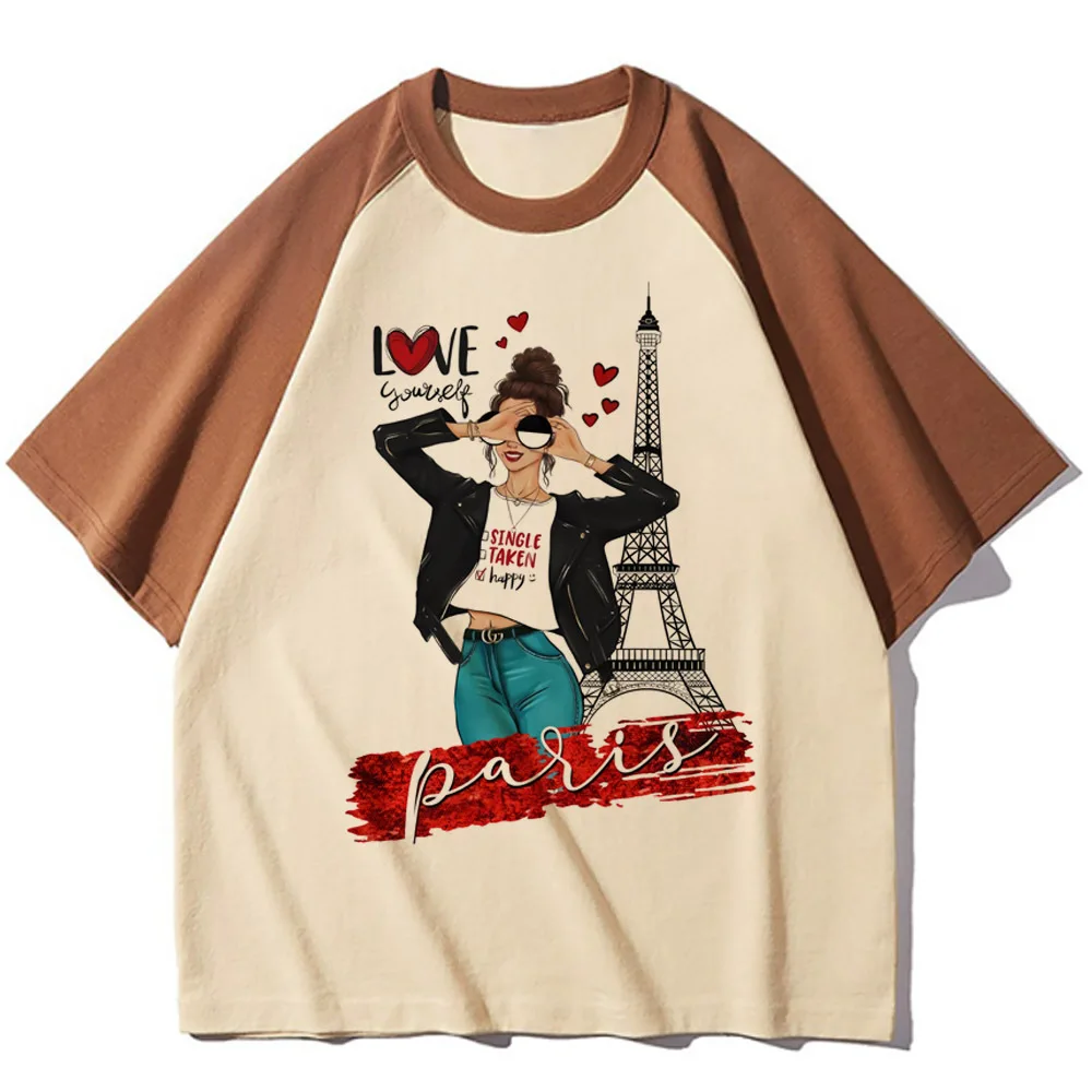 

Paris top women Y2K Japanese tshirt female manga comic anime clothing