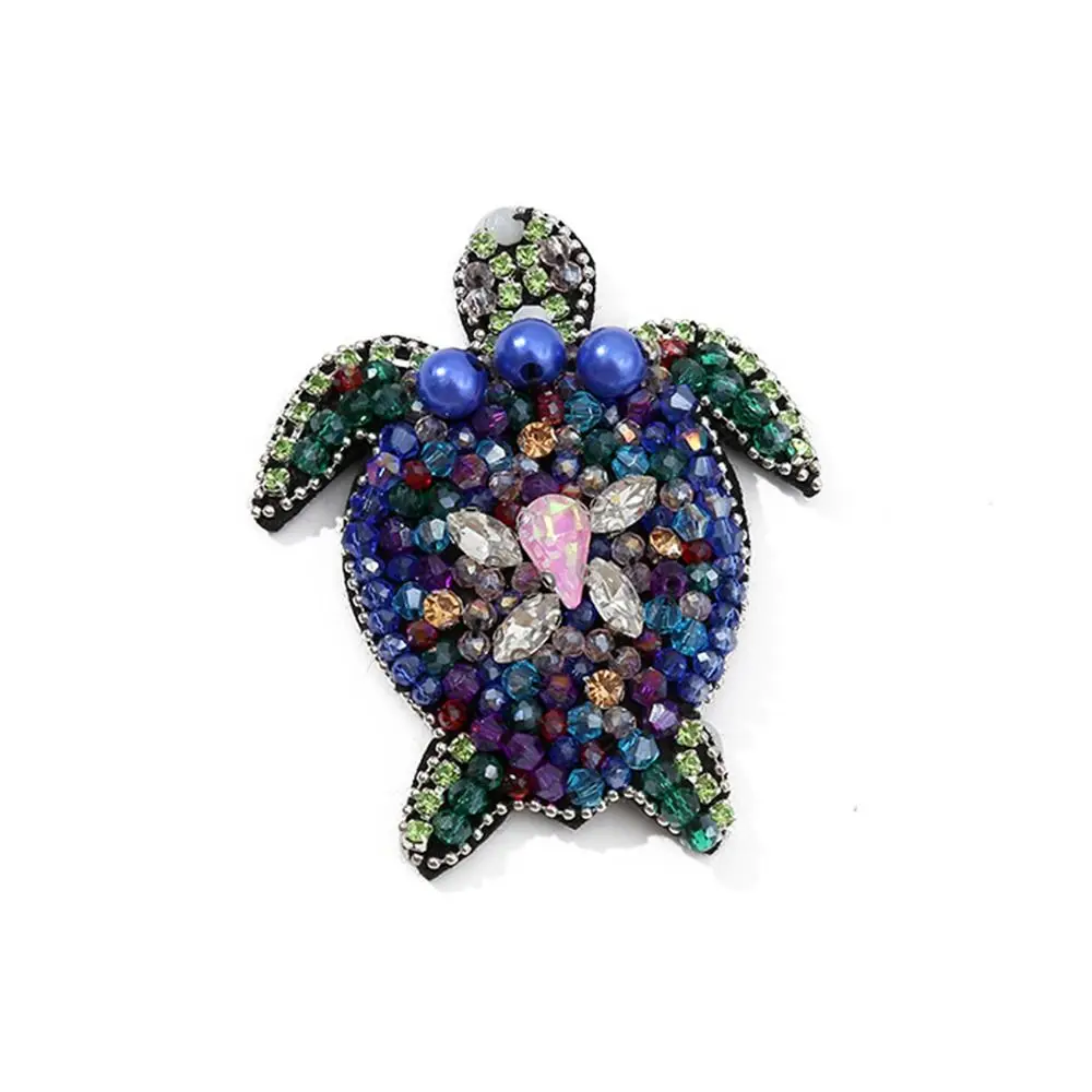 3D Marine Animal Patches Seahorse Handmade Cartoon Patches Crab Starfish Beaded Patches For DIY Craft & Cloth Decoration