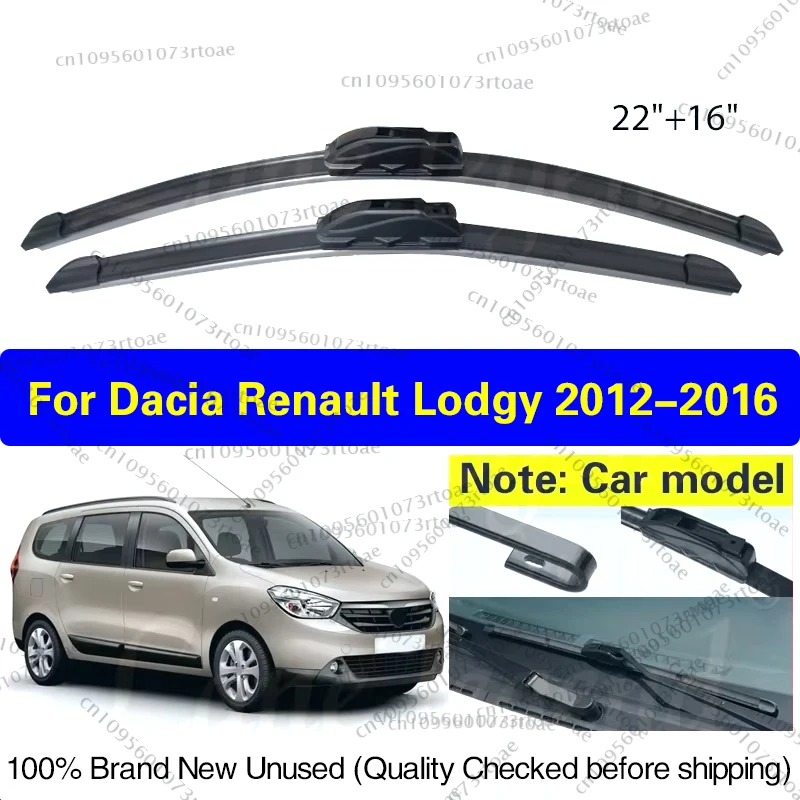 

Car Wiper LHD Front Wiper Blades For Dacia Renault Lodgy 2012 - 2016 Windshield Windscreen Window Car Rain Brushes 2015 22"+16"