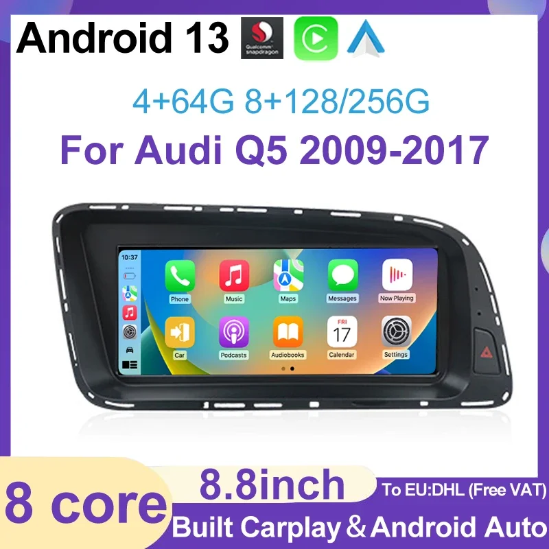 

Factory Price Android13 Qualcomm Car Radio CarPlay Auto For Audi Q5 2009-2017 Multimedia Player Stereo GPS Navigation 4G Wifi