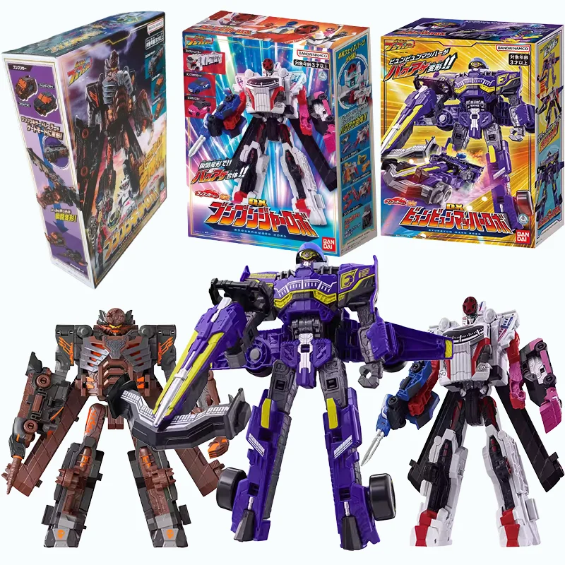ของแท้จาก Bandai Bakuage Sentai Boonboomger Super Sentai DX Soaring Mach หุ่นยนต์แปลงร่าง แอคชั่นฟิกเกอร์ ของเล่นสะสม ของขวัญสำหรับเด็กผู้ชาย