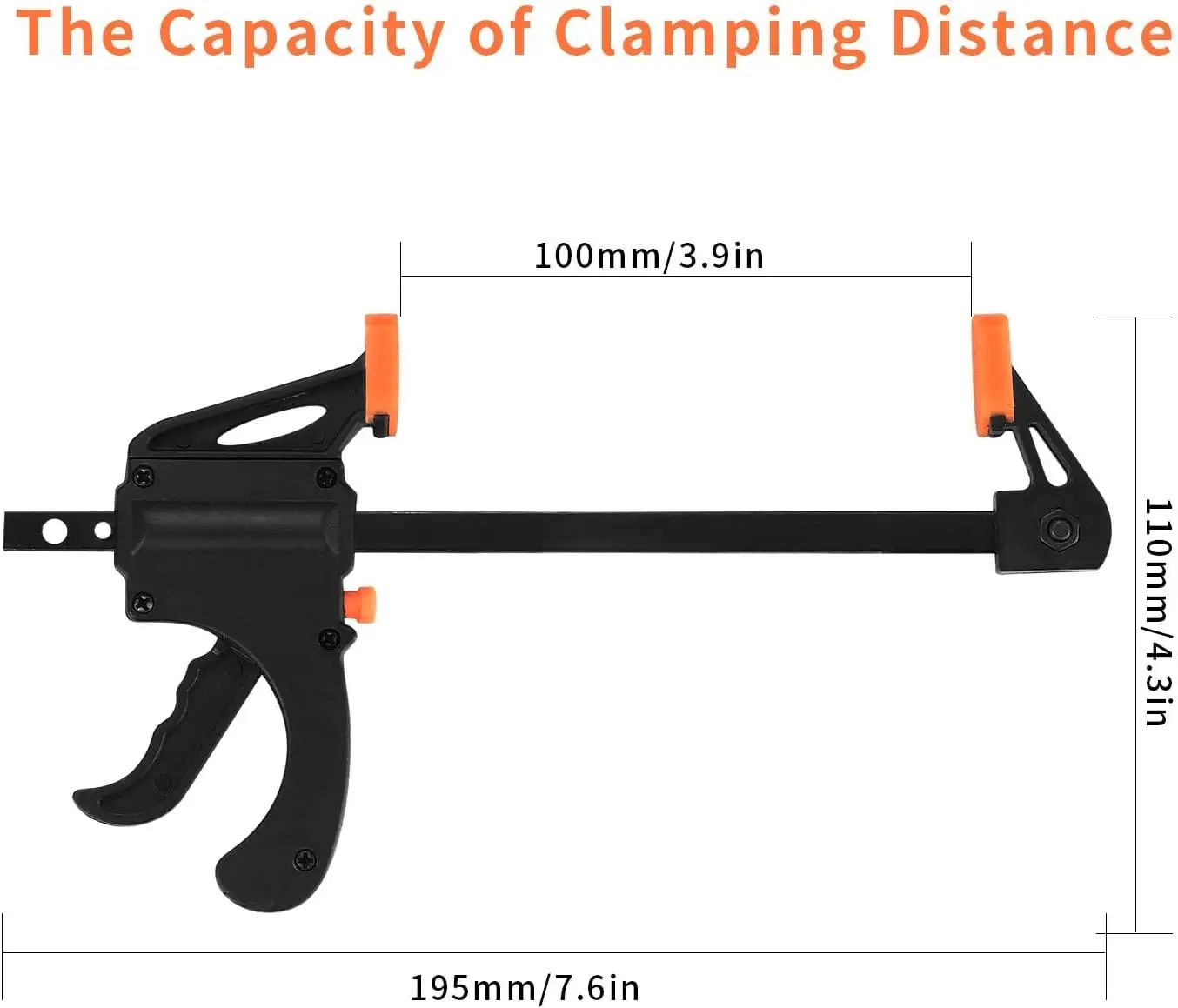 1/2/4/8 قطعة 4 بوصة النجارة F المشبك مجموعة مشابك سريعة اسئلة الإصدار سرعة لقط عكس دعم أدوات النجارة #6
