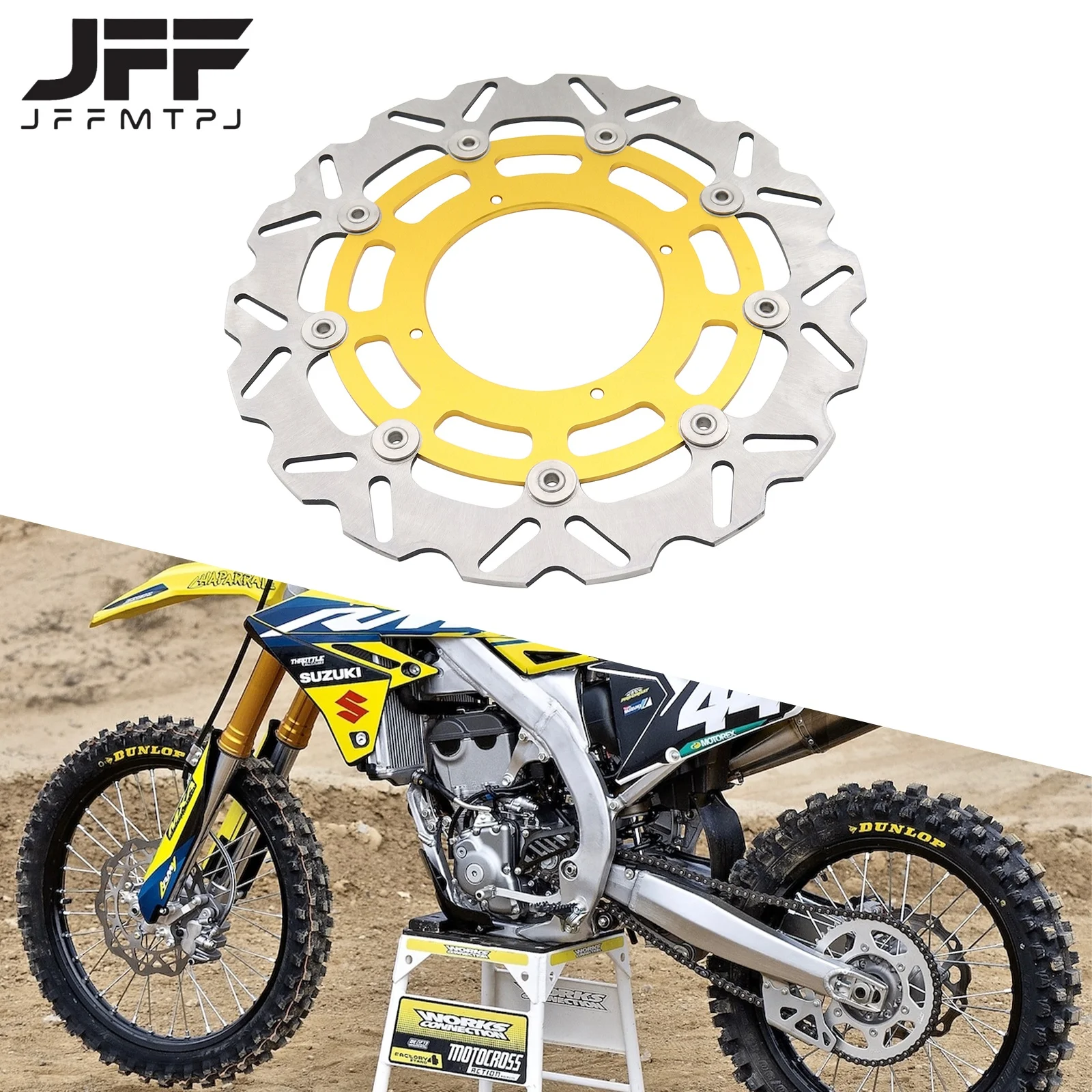 320mm Brake Floating Disc For SUZUKI RMZ250 RMZ450 RMX450Z RMZ RMX 250 450 450Z 2005-2019 2020 2021 Motorcycle Motocross Parts