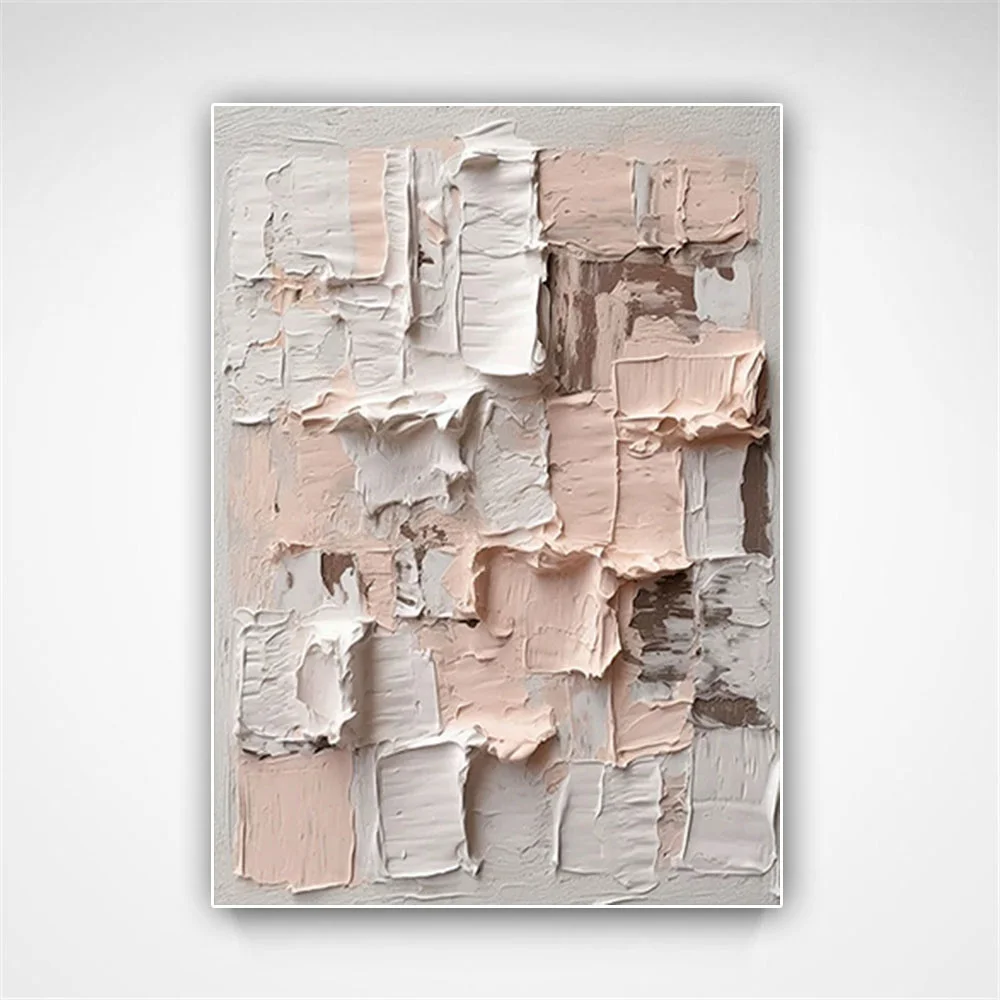

100% hand drawn pink texture abstract oil painting original wall painting home living room decoration paint interior aesthetics