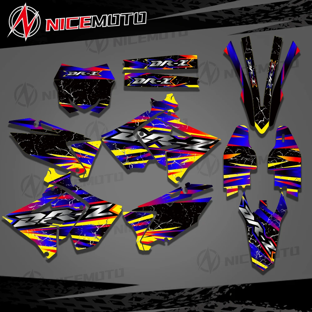 Новый стиль, наклейки для спецодений и фонов, наклейки для Suzuki 125-250 RM 2001-2008 Polisport, рестайлинг