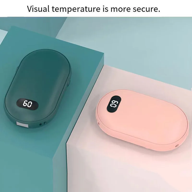 Hand warmer with Double-Sided Heating and Two Temperature Settings Hand Warmer Outdoor Portable Changeable Hand Warmers