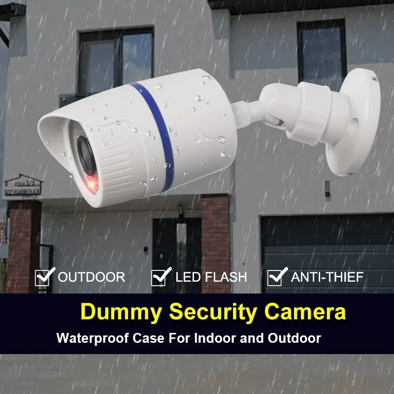 1PC Dummy Fake Camera Simulated Surveillance Security CCTV Dome Camera With One LED Light For Indoor Outdoor Home Store