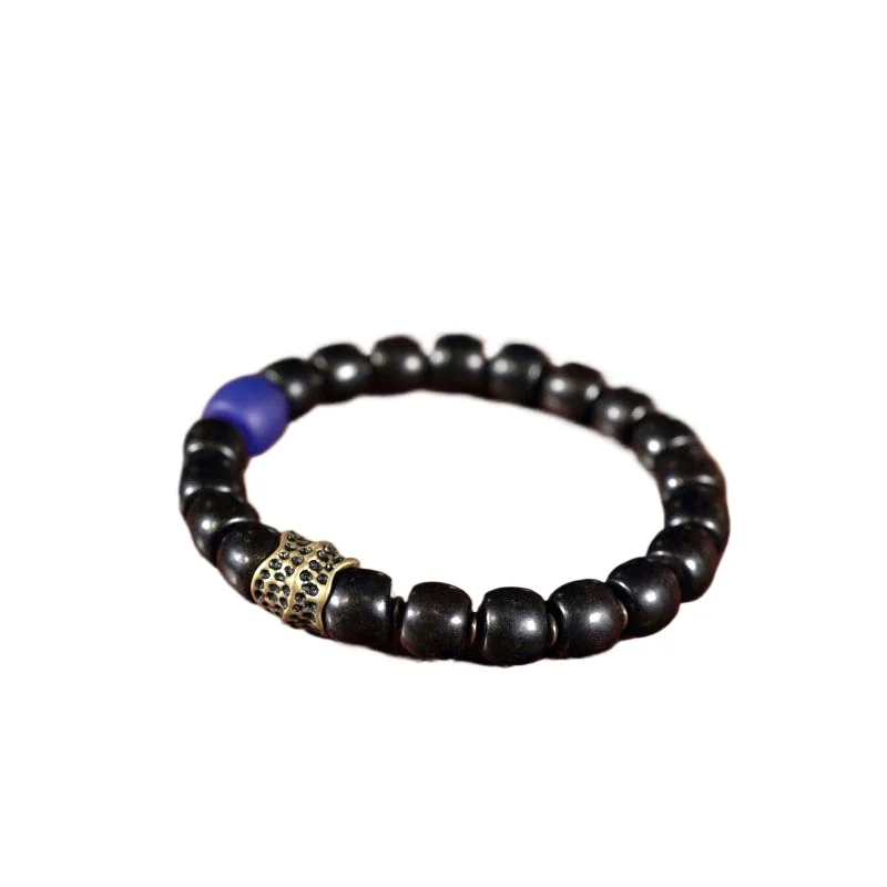 

Ebony glazed bead design bracelet men can play with tide and single circle bead bracelet women