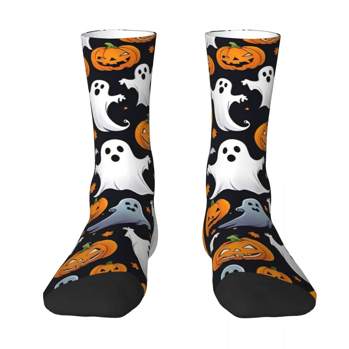 Couple Socks Horror Halloween Pumpkin Bat And Ghost Trick or Treat Stockings Winter Korean Socks Graphic Outdoor Anti Skid Socks