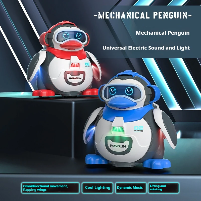 

Electric Music Swing Penguin Multifunctional Electric Universal Rotation Sound And Light Walking Mechanical Penguin Toy Gifts