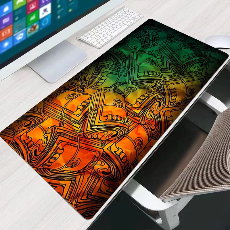 Dollar Bills Mouse Pad Large Extended Mousepad Gamer Non Slip Desk Mat Gaming keyboard pad Office MouseMat Smooth Surface Carpet