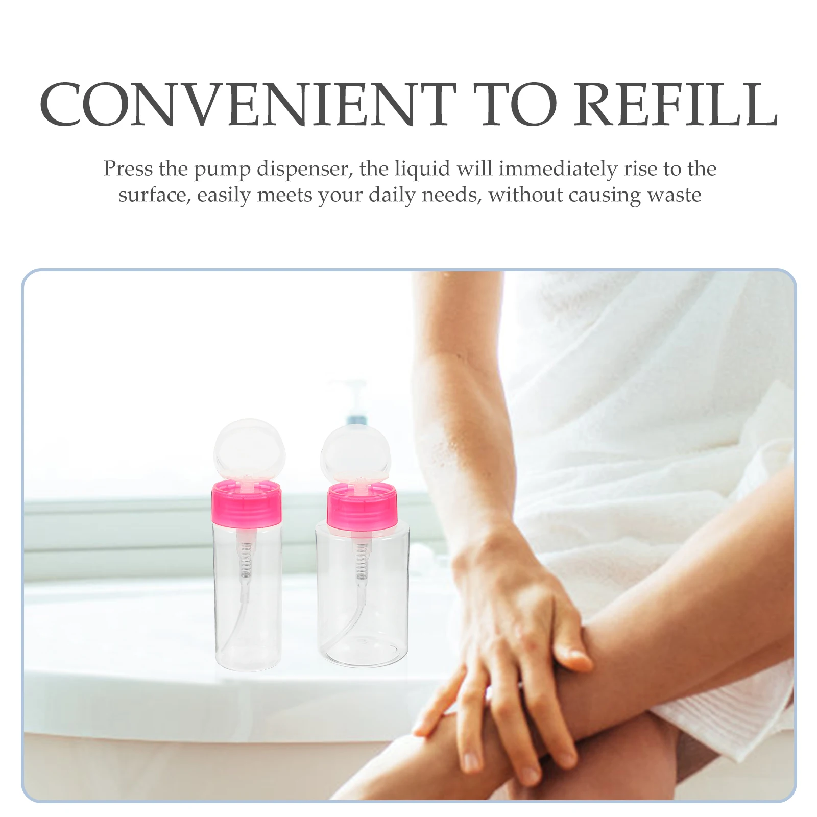 

10 Pcs 180ML 100ML Nail Polish Remover Pump Bottle Refillable Empty Plastic Dispenser Small Portable Container