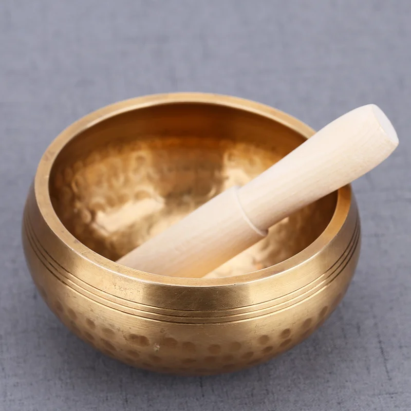 Nepal Tibet Buddha Sound Bowl Handmade Yoga Meditation Chanting Bowl Brass Chime Handicraft Music Therapy Tibetan Singing Bowl