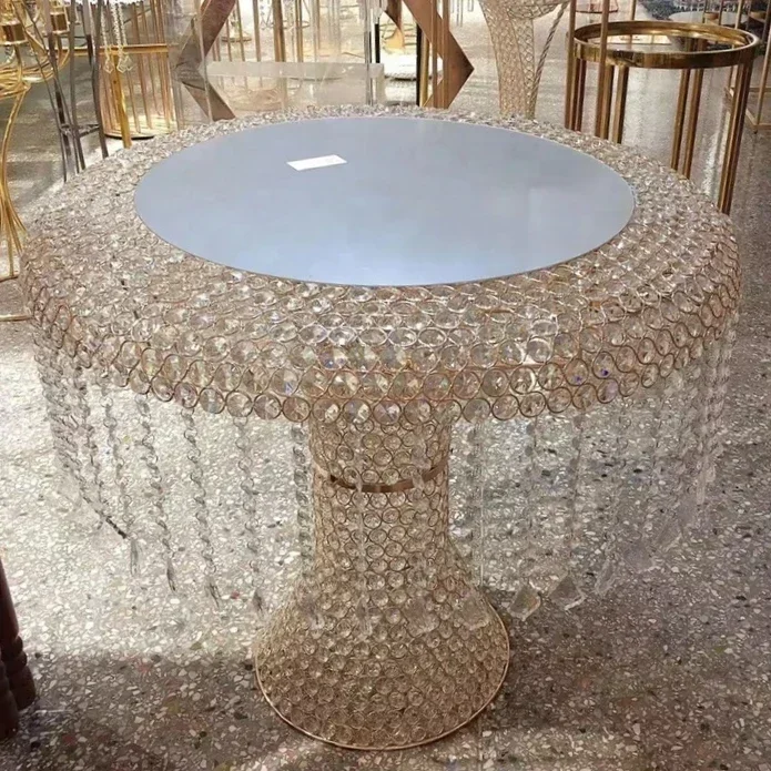 Crystal Dessert Table,Crystal Cake Stand, Beautiful Decoration for Banquet Table and Wedding Reception