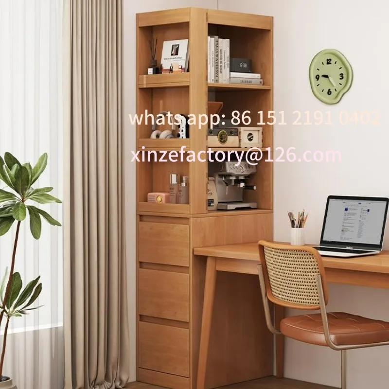 

Customizable Bookshelf Floor Shelf Against Wall Household Multi-layer Storage Cabinet Laminate Adjustable