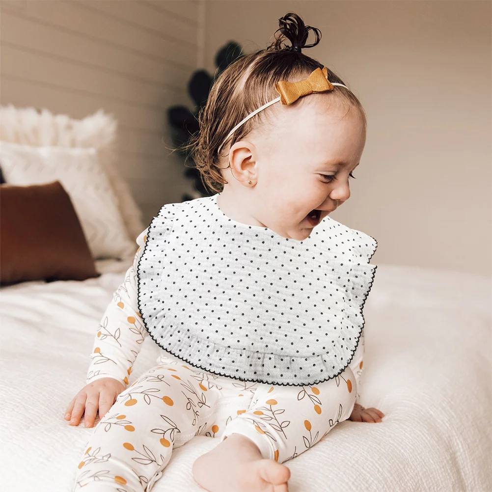 

2Pcs Baby Bibs U Shape Cotton Adjustable Absorbent Drooling Bibs for Newborn Feeding Infant Toddlers Baby Bib Toddler Bib