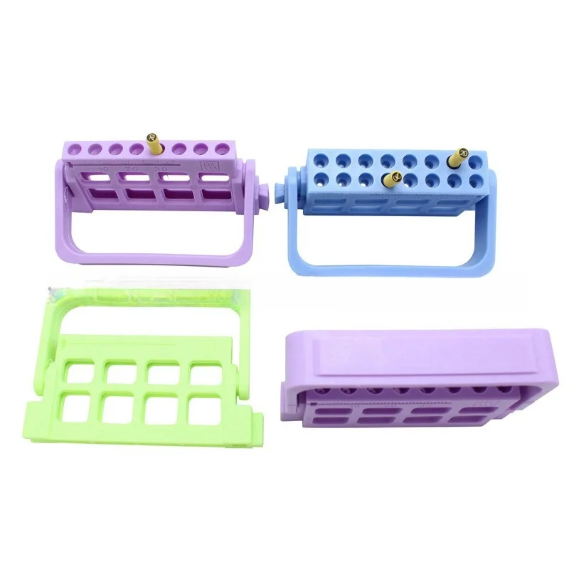 1 PC Dental Root Canal File Holder Enlarged Needle Holder 16 Hole Root Canal File Measuring Table