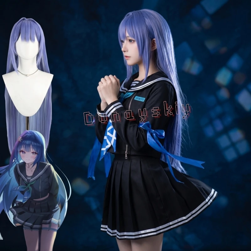 Arcana Fortune Mate Outfit Lace Mesh Back Decoration Kawaii JK Set With Wig Uniform Japanese School Uniform Dress Wigs 코스프레 Game