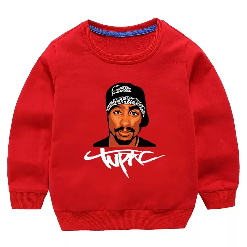 Kids Hoodies Fashion Rapper Tupac Long Sleeve Pullover T Shirts Boys Sweatshirts Toddler Sweatshirt Baby Girls Clothes,KYT287