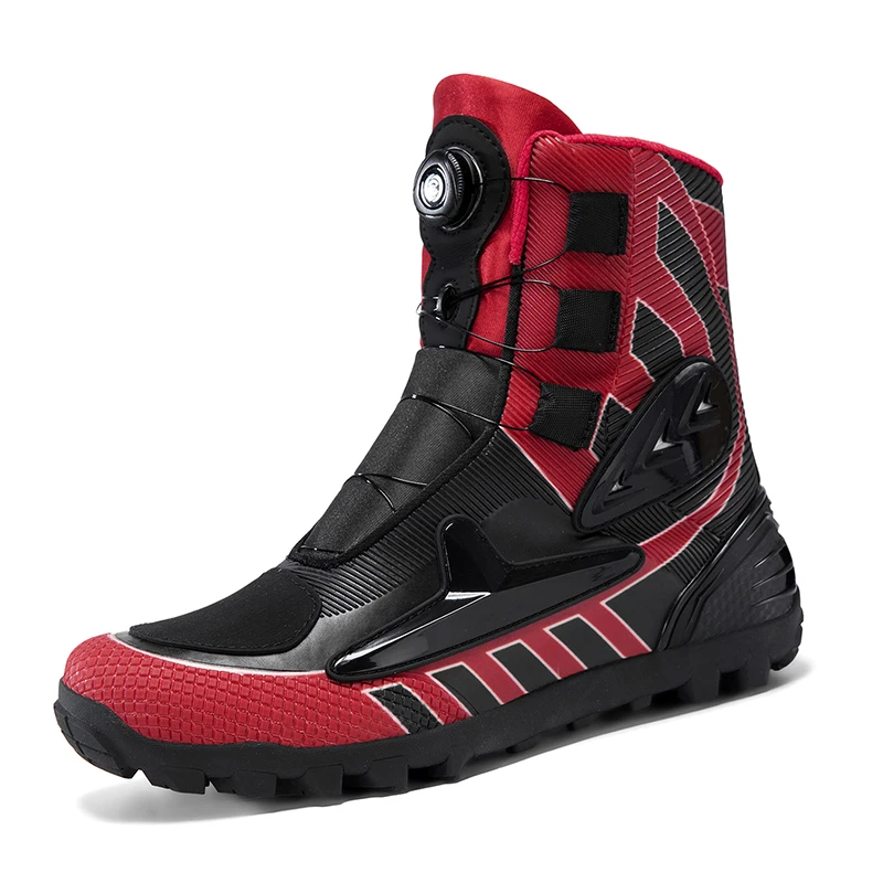 

Motorcycle Boots Breathable Motorcycles Shoes Men Moto Riding Boots Four Seasons Motorbike Chopper Cruiser Touring Ankle Shoes
