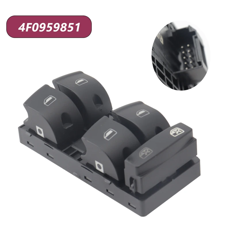 Electric Power Panel Window Master Control Switch Button 4F0959855 4F0959851 For Audi A3 A3 Sportback A6 C6 Sedan Q7