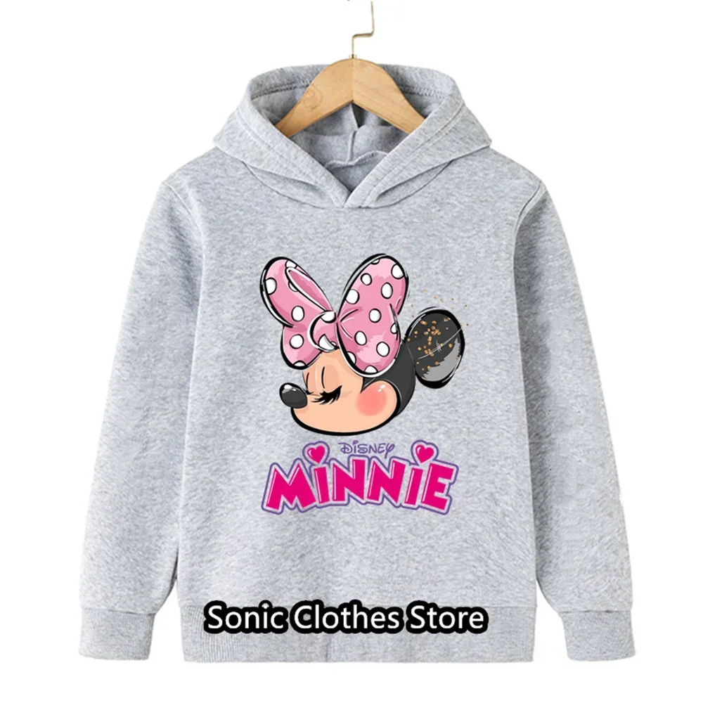 Sweatshirts Manga Anime Mickey Minnie Mouse Hoodie Kid Girl Boy Sweatshirt Hoody Cartoon Children Cute Clothes Baby Top Pullover