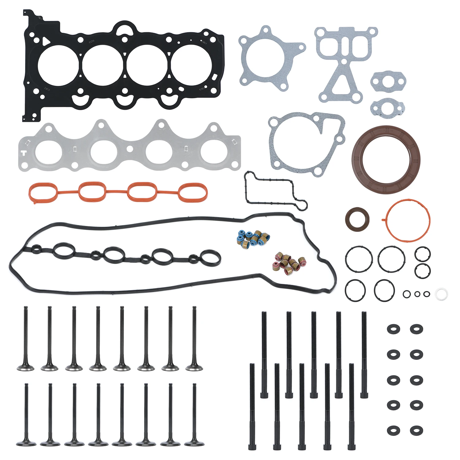 Cylinder Head Gasket Full Set with Head Bolts HS26554PT HS55010 For 12-19 Accent Veloster Rio Soul 1.6L