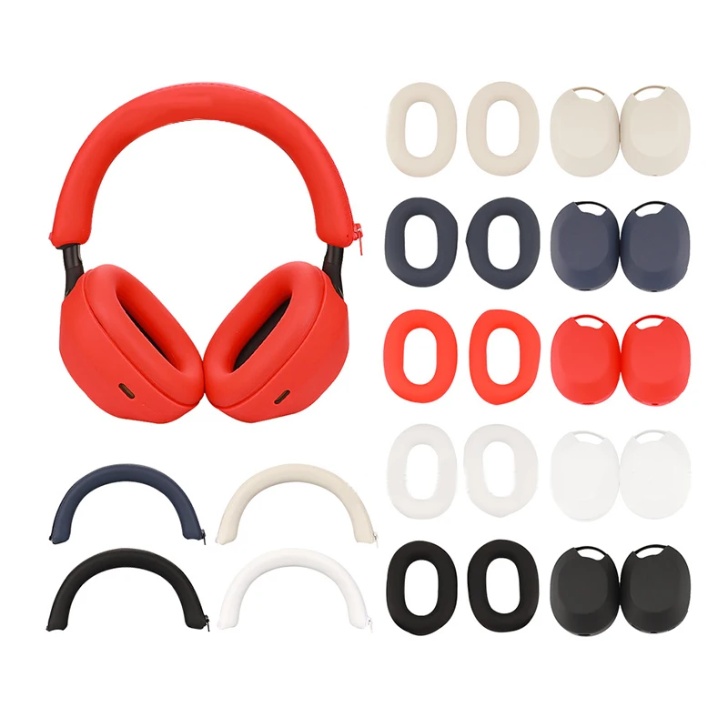 

2 In1 Cases For WH-1000XM5 Earphone Case Anti-Scratch Silicone Protector Cover Wireless Headset Shell For WH-1000XM5