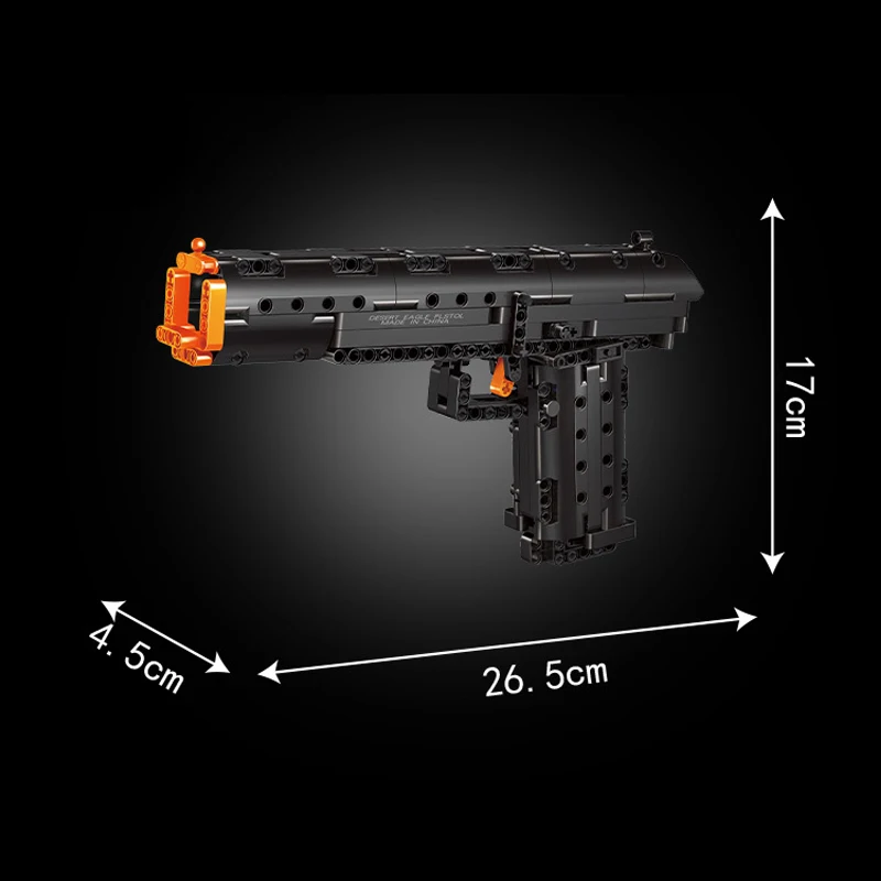 モールドキング14004デザートイーグルテクニカルバトルガン,ビルディングブロック,ミリタリー,武器,おもちゃセット,子供向けギフト