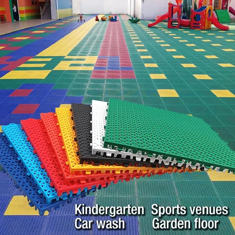 Bathroom splicing mats grid waterproof suspension kindergarten sports floor car wash balcony garden swimming pool plastic tile