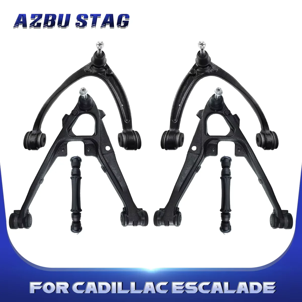 

AzbuStag 6Pcs Front Upper Lh Rh Control Arm Sway Bar Link Kits for CADILLAC ESCALADE CHEVROLET AVALANCHE GMC YUKON 2007-2016