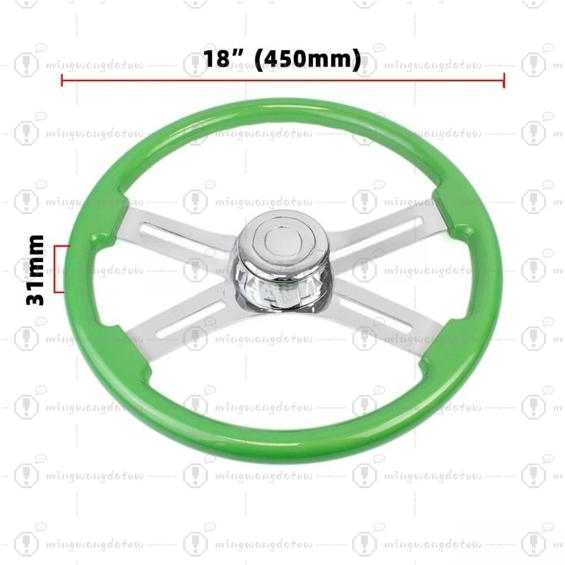 Universal 18 Inch 460mm 3-Hole Vintage Solid Wood Steering Wheel Classic Wooden Steering Wheel for Vintage Cars