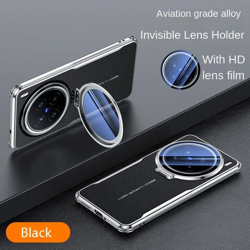 

Популярный противоударный чехол с полным покрытием и пленкой для объектива камеры HD для VIVO X200s X200 X100 X100s Pro Mini Ultra, роскошный кожаный чехол