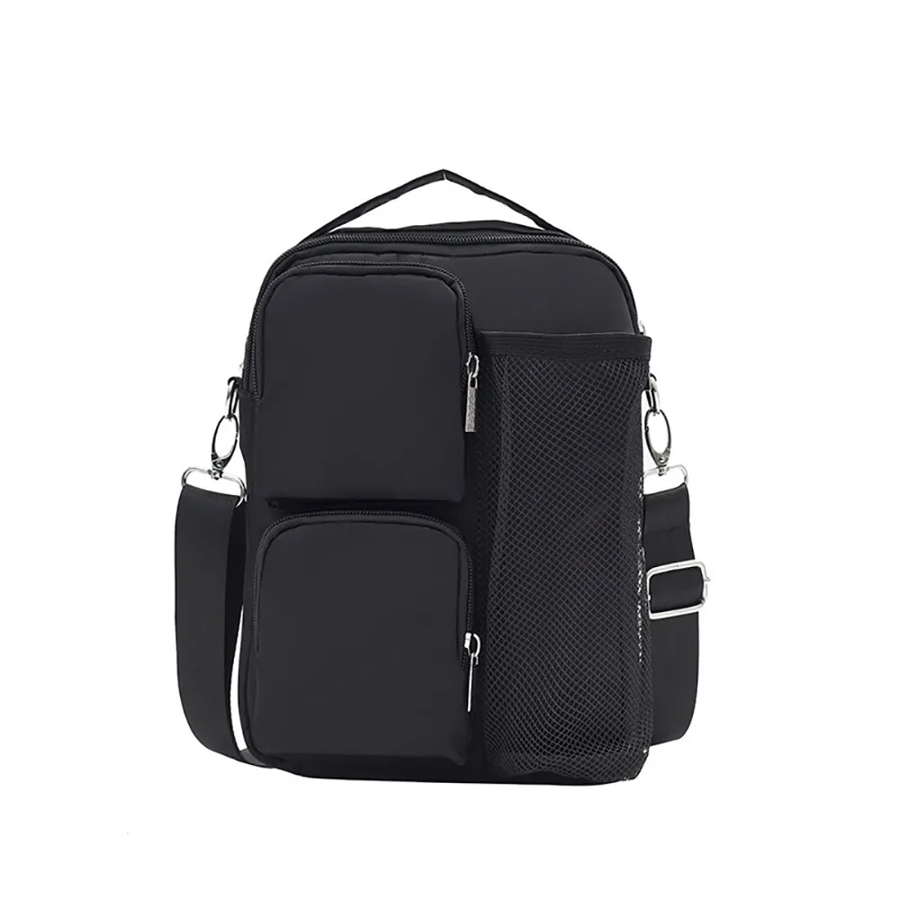 Fashion Multicolor Crossbody Bag Multi-functional Waterproof Sport Bag Waterbottle Pocket Oxford Cloth Handbag Outdoor Sport