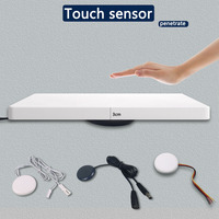 Touch Dimming Switch Wooden Panel for Cabinet LED Light, Hidden Sensor, Hand-wave Activation, 5-24V DC, for Wardrobe & Furniture