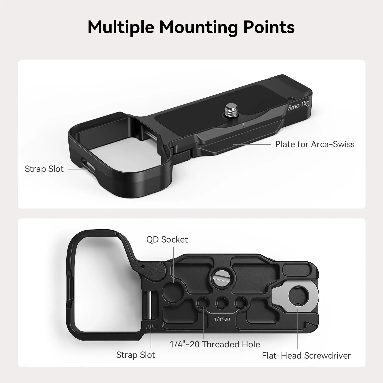 SmallRig ZV-E1 Base Plate for Sony ZV-E1 with Arca-Swiss Baseplate Quickly Switch for DJI RS 2/ RSC 2/ RS 3/ RS 3 PR0 to Tripods