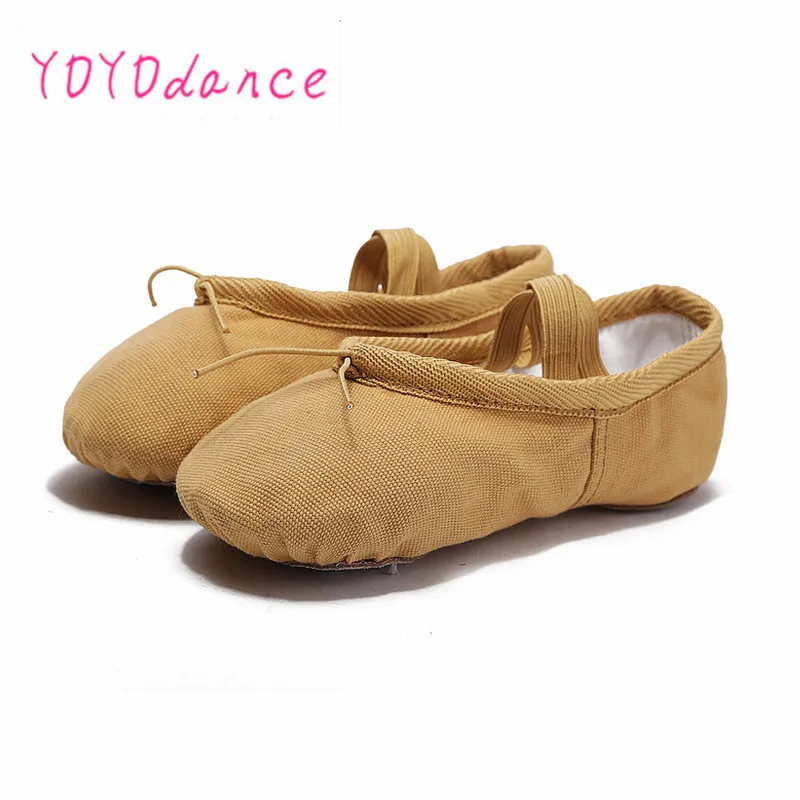 Hot Sale Child Girl Women Soft Split Sole Dance Ballet Shoes Comfortable Fitness Breathable Canvas Practice Gym Slippers