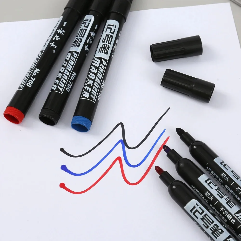 

1-50 шт. водостойких маркеров на масляной основе, быстросохнущие, черные, синие, красные, перманентные чернила для металла, стекла, канцелярских товаров, художественных принадлежностей, школьных принадлежностей