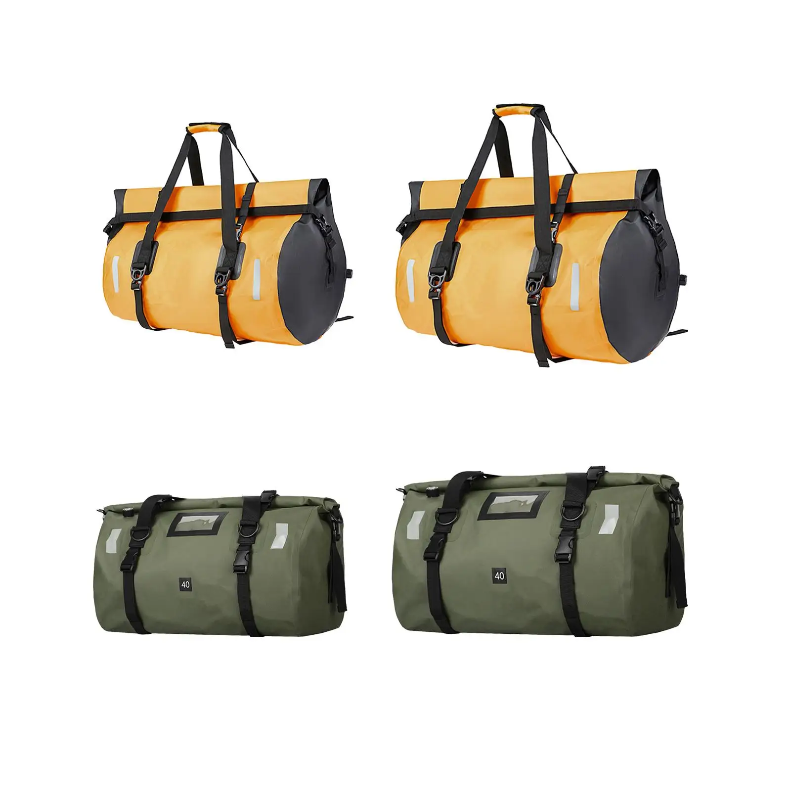 

Motorcycle Tail Bag Waterproof with Quick Release Straps Easily Install Dry Bag for Camping Cycling Hiking Motorbike Long Trips