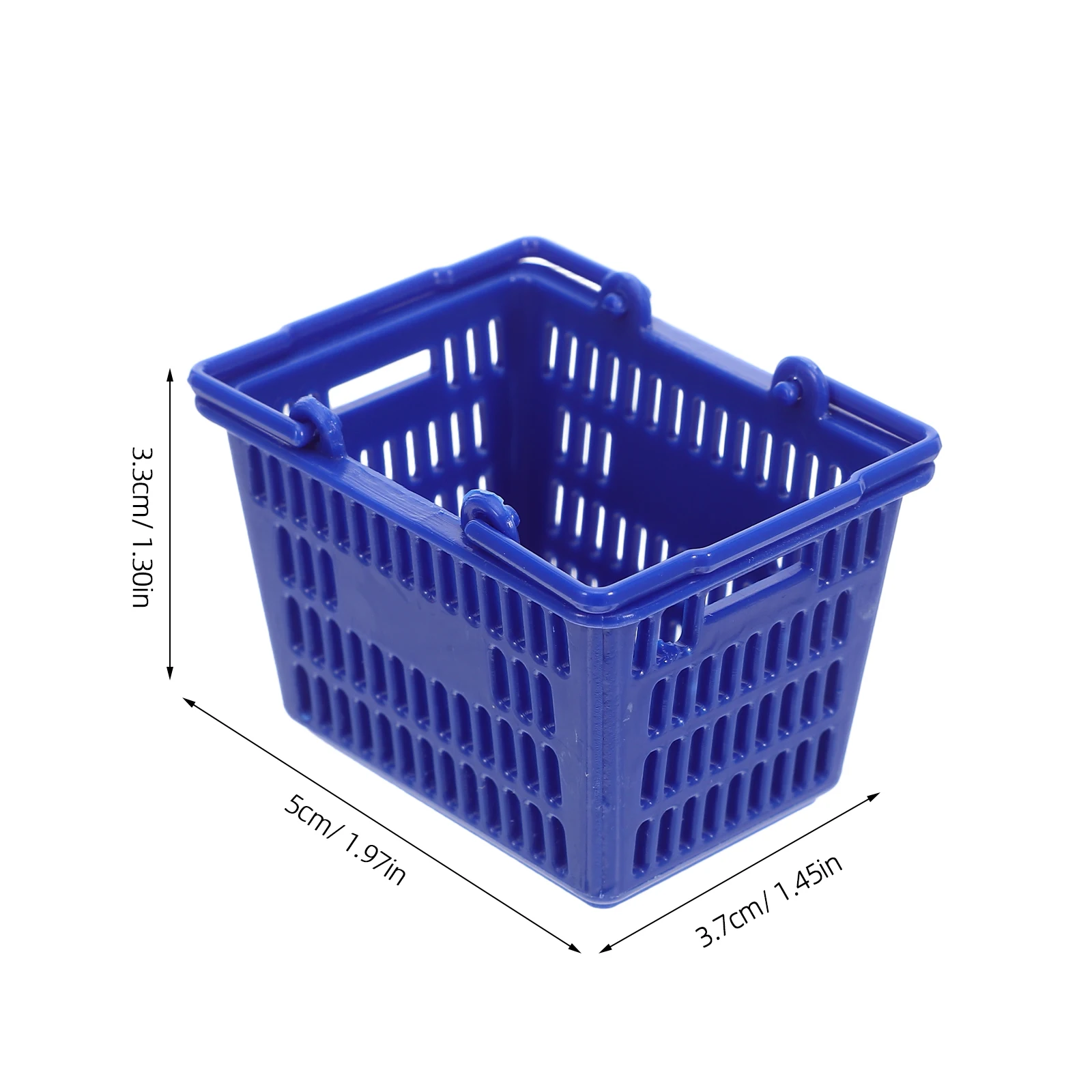 20Pcs Mini Shopping Basket Plastic Handled Realistic Grocery Bin for Kids Pretend Play Kitchen Accessories Pretend Shopping Cart