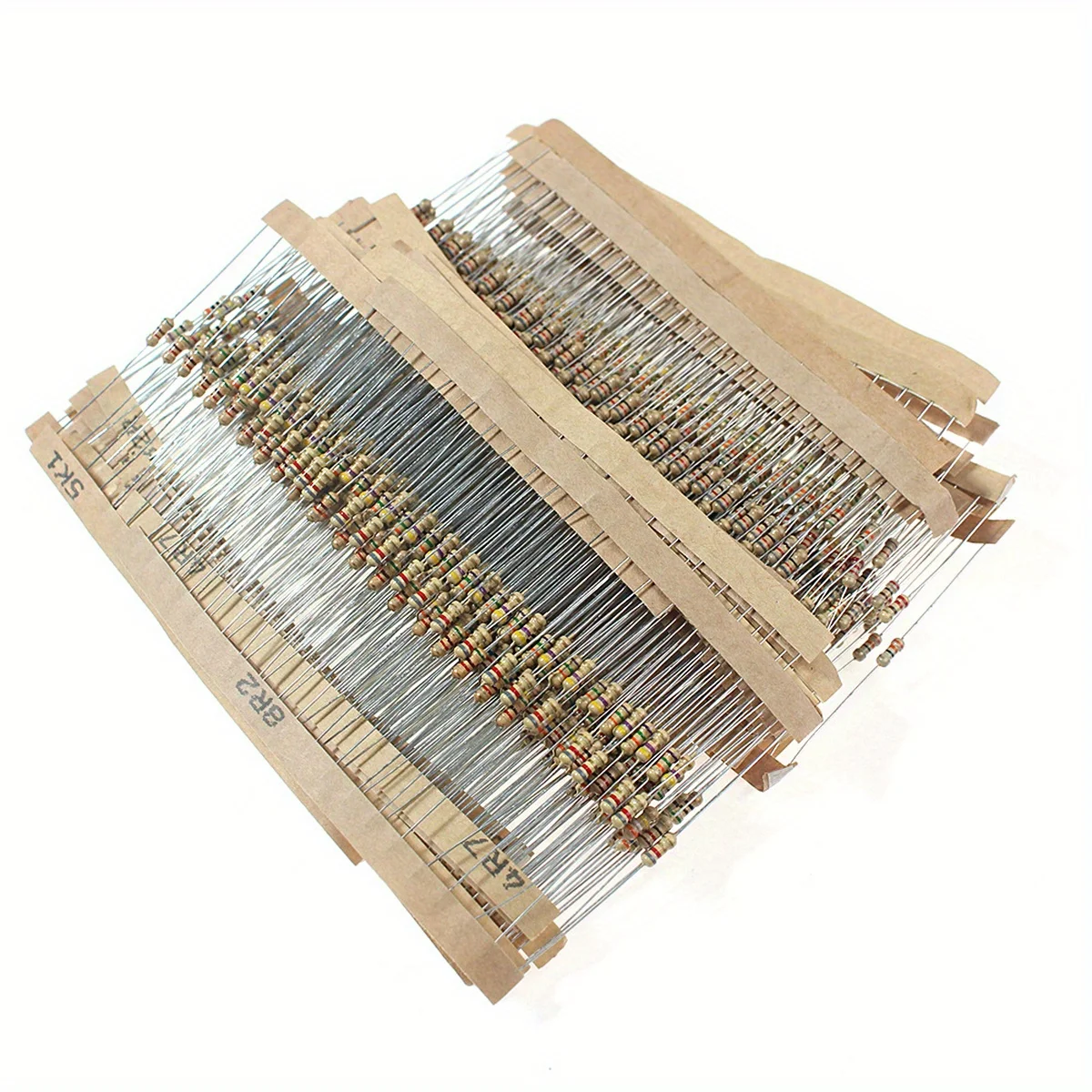 1500Pcs Total 1/4W Carbon Film Resistor Kit 75 Values Mixed Assortment Common Resistors Combo Pack