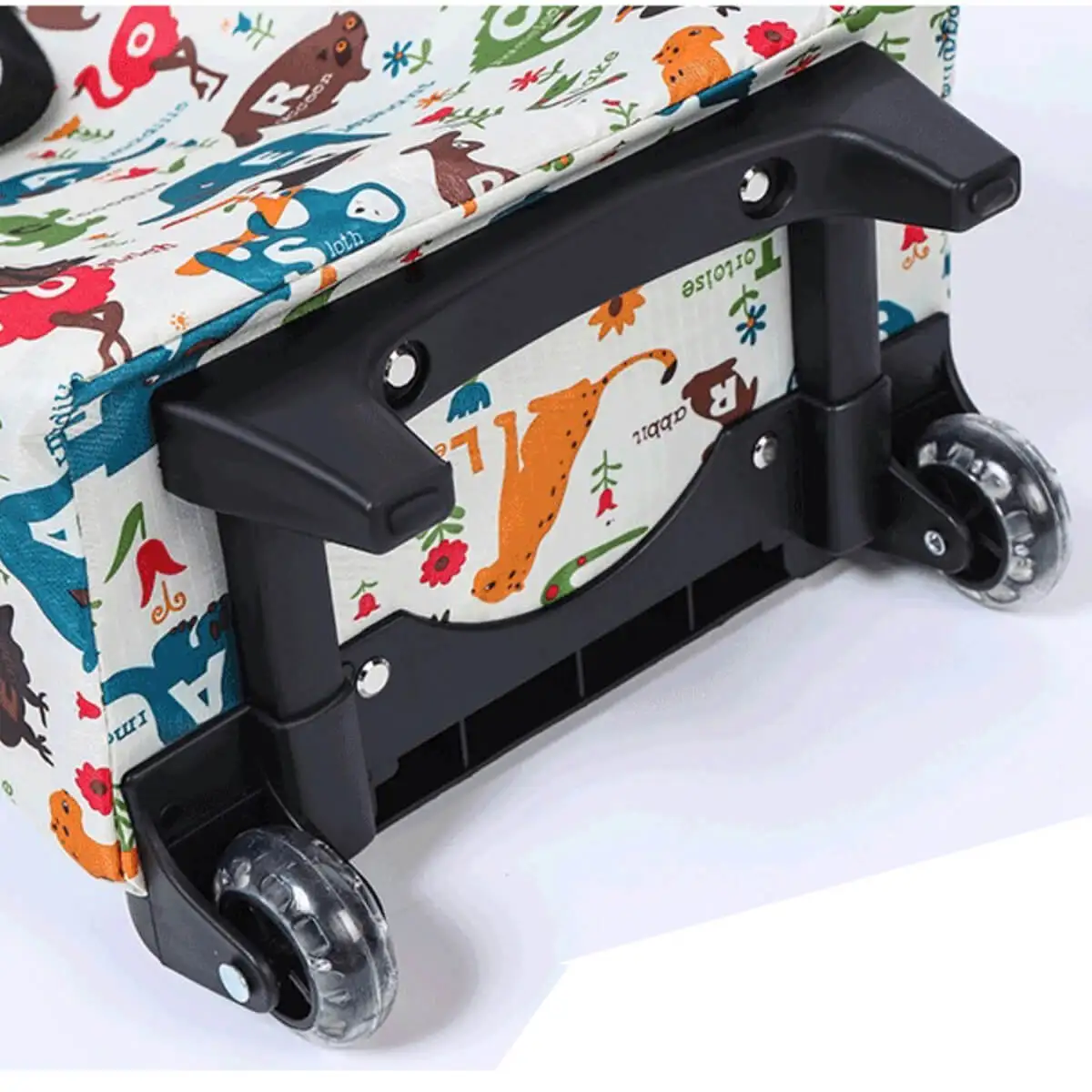 Large Foldable Reusable Trolley Shopping Bag On Wheels Folding Shopping Cart With Wheel Cloth Fabric Grocery Bag For Supermarket