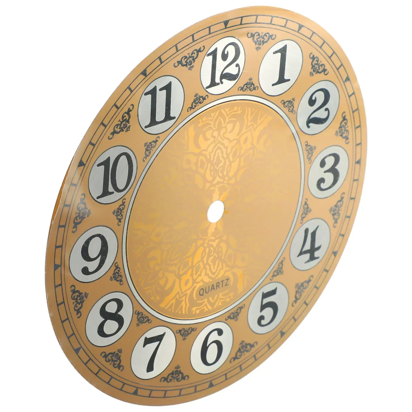 Clock Accessories Dial Face Aluminium Dial Face Arabic Numeral Diameters 180mm Flat Profile Gold Metal Wall Clock Brand New