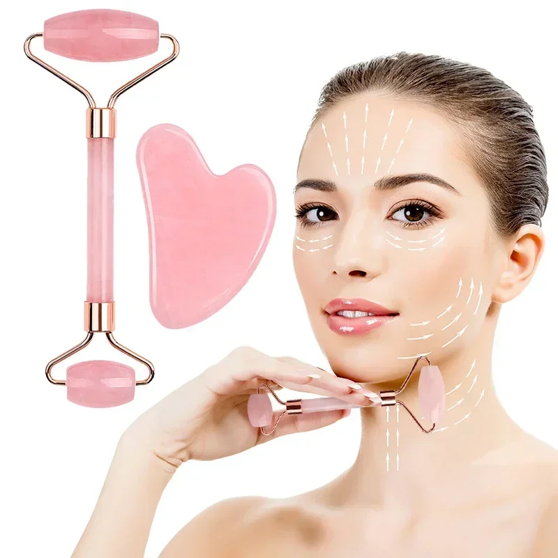 Rodillo para cara, cuello, ojos, resina, instrumento de masaje Facial, tabla de raspado para el cuidado de la salud, estiramiento Facial muscular, herramientas de belleza para el cuidado de la piel