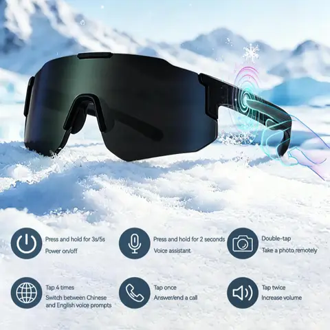 Cycling Bluetooth Smart Glasses Technology Audio Call Remote Headset Sunglasses Sports Driving Music Earbuds Headphones